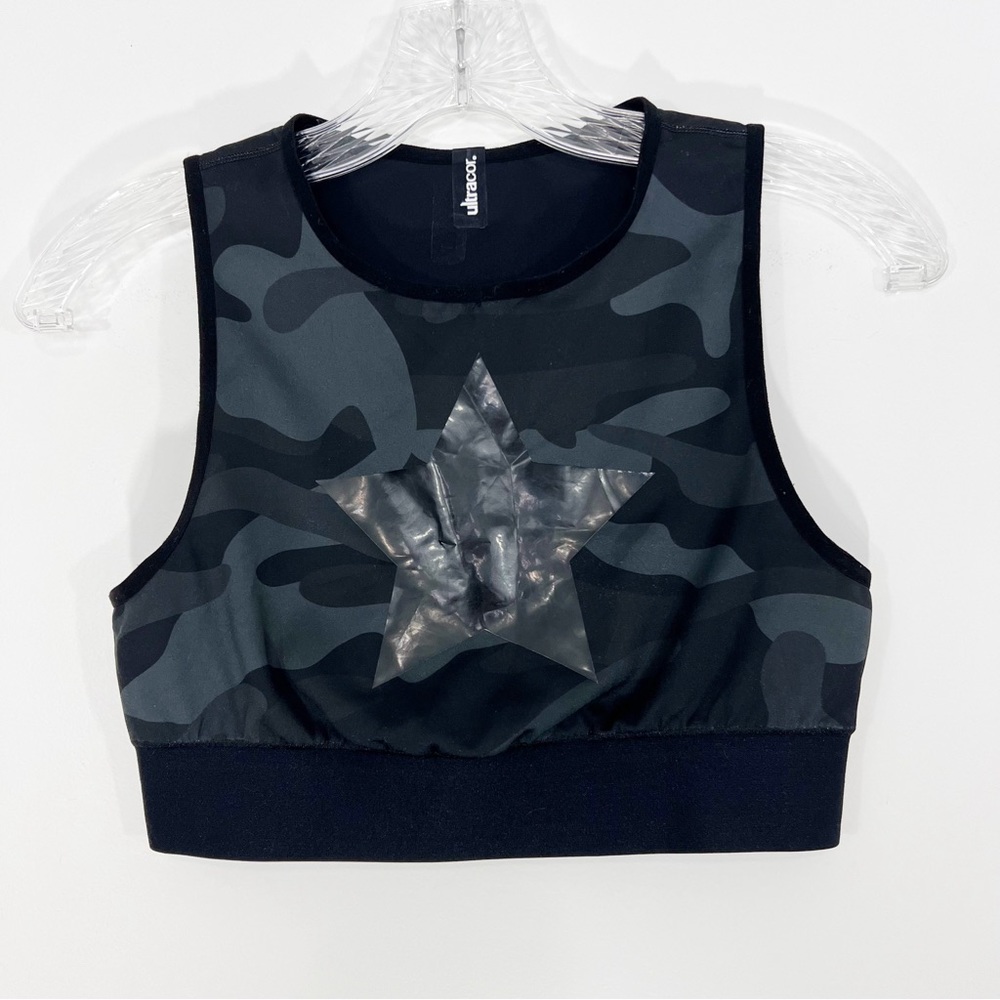 Ultracor Level Camo Print Knockout Crop Tank Size Small